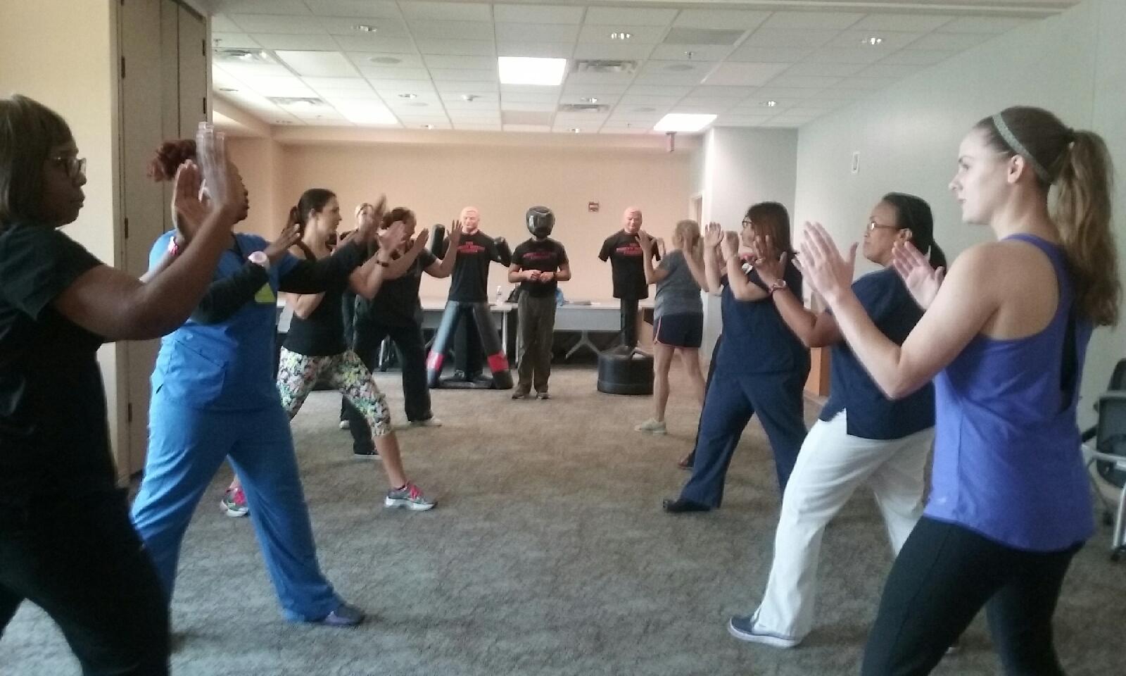 Self Defense Class Posing